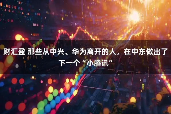 财汇盈 那些从中兴、华为离开的人,在中东做出了下一个“小腾讯”