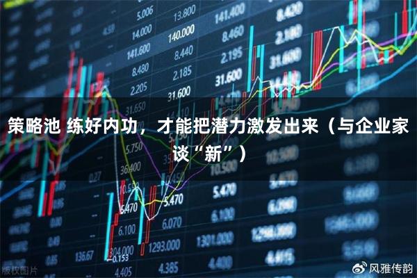 策略池 练好内功，才能把潜力激发出来（与企业家谈“新”）